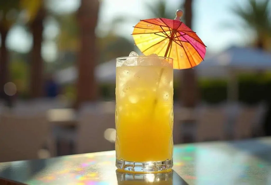 Instructions for making a Lemon San Diego Cocktail with tequila, fresh lemon juice, triple sec, and soda water.