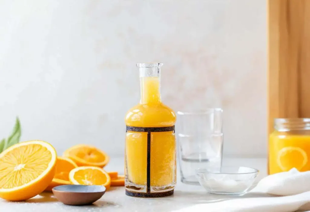 Step-by-step instructions for making the adrenal cocktail recipe, featuring orange juice, coconut water, and essential nutrients.